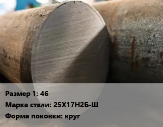 Поковка круглая 46 Сталь: 25Х17Н2Б-Ш круг